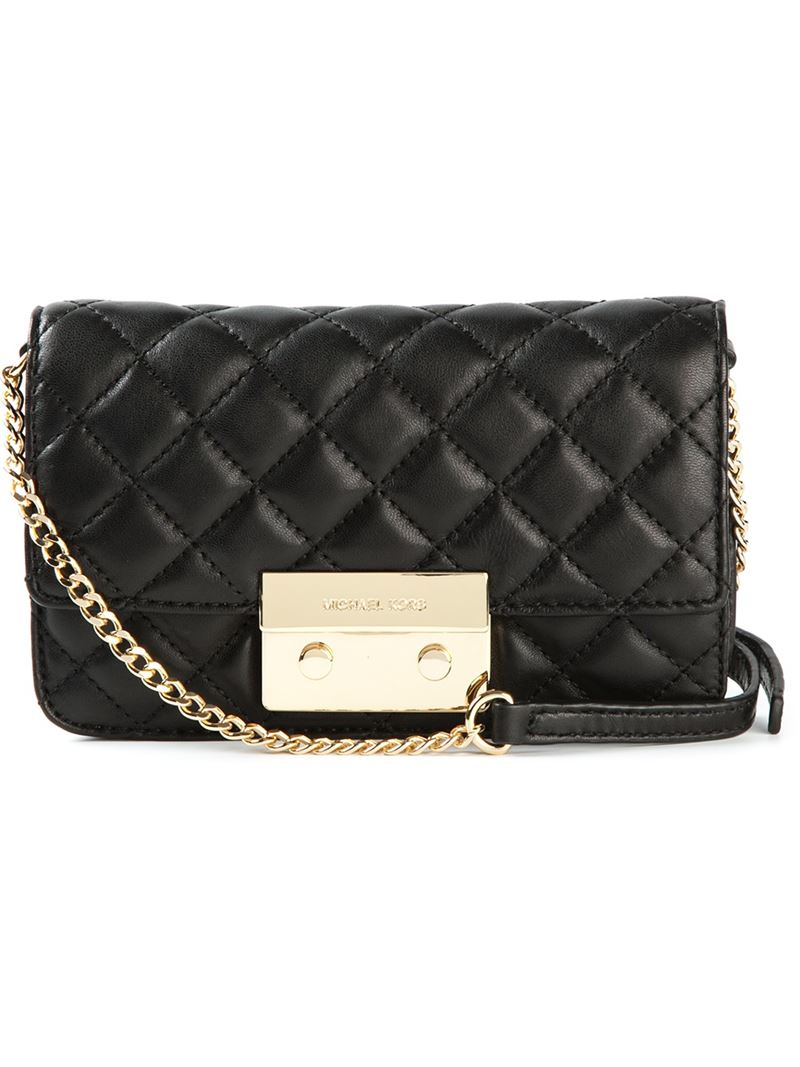 Lyst Michael Kors Sloan Quilted Crossbody Bag In Black
