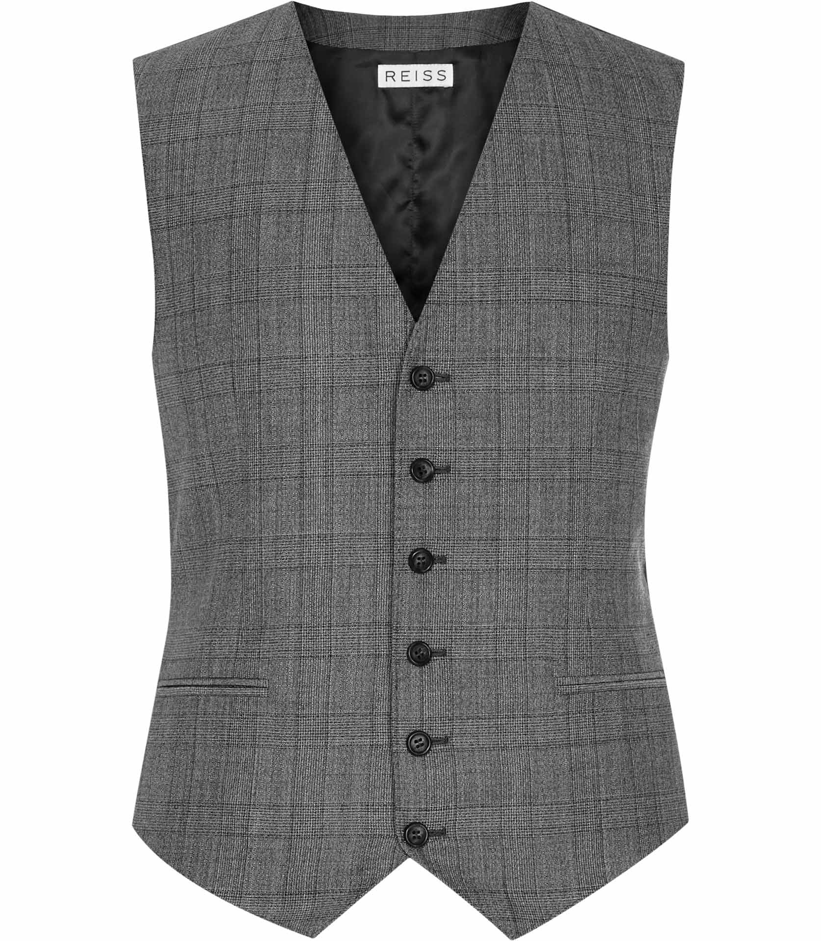 Lyst Reiss Hector W Classic Check Waistcoat in Gray for Men