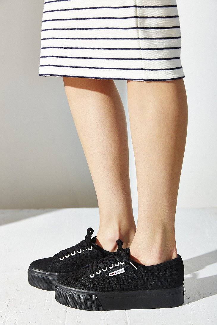 black superga platform