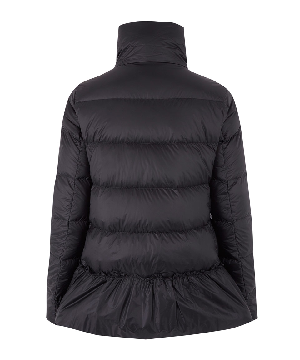 Lyst - Moncler Black Anet Funnel Neck Peplum Down Jacket in Black