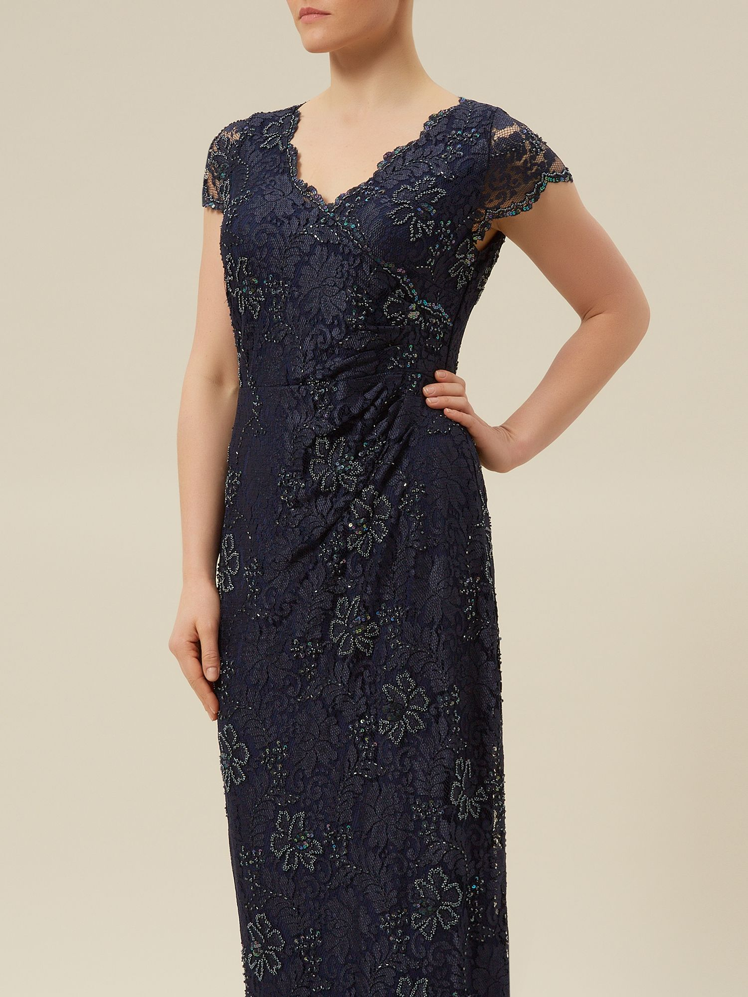 Jacques vert Lace Evening Dress in Blue | Lyst
