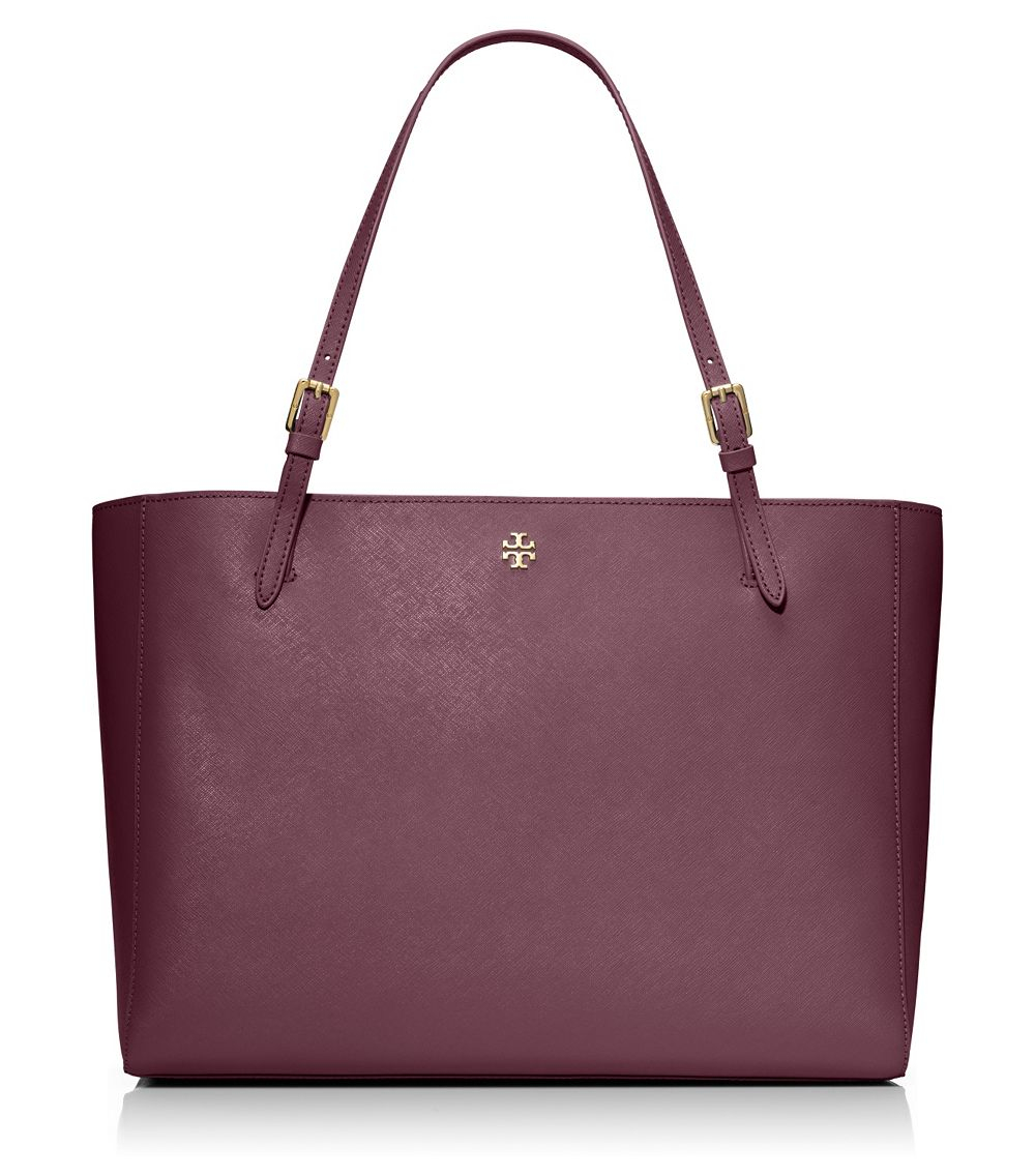 Lyst - Tory Burch York Leather Tote in Purple