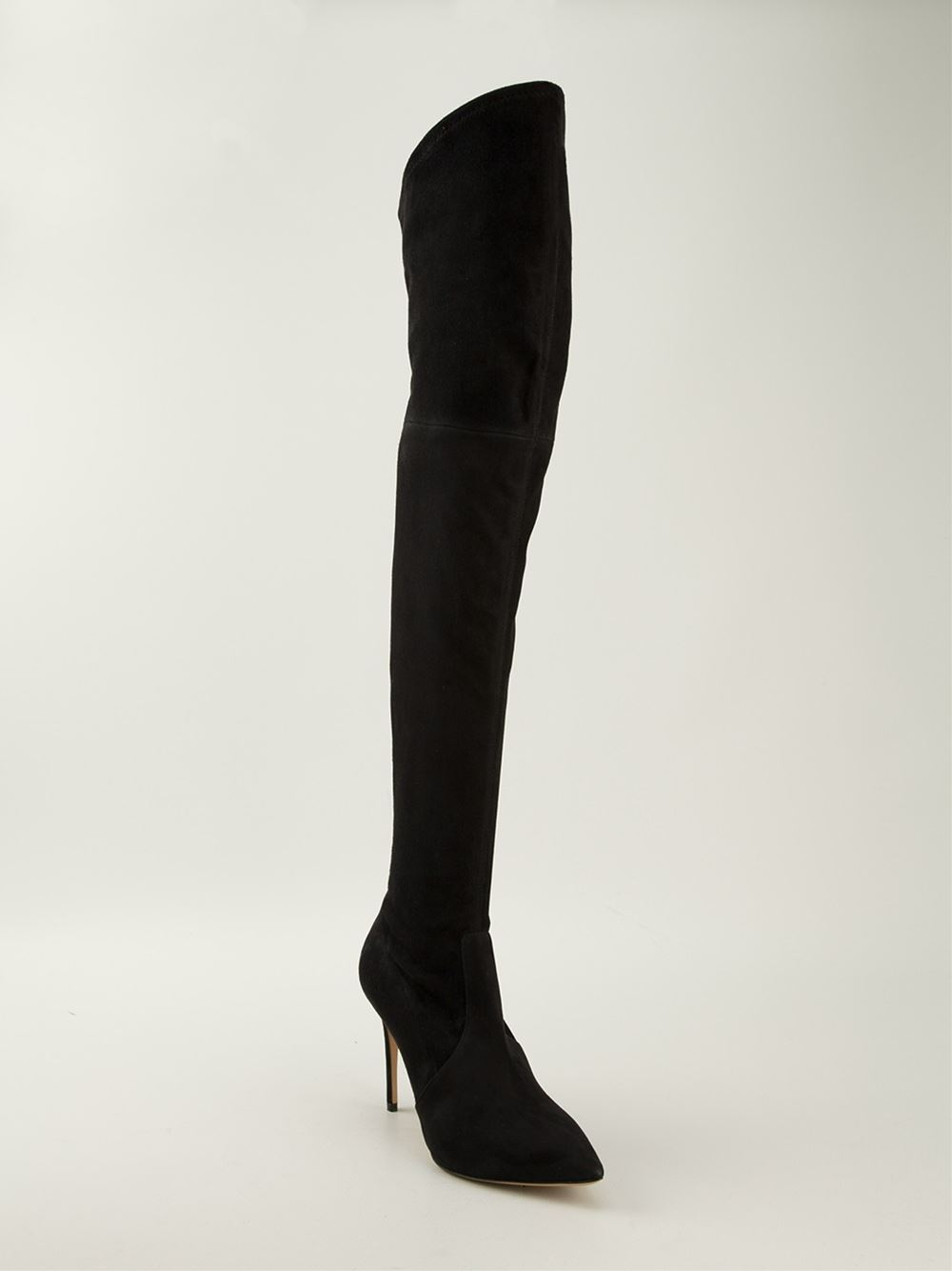 Casadei 'evening' Thigh Length Boots in Black | Lyst