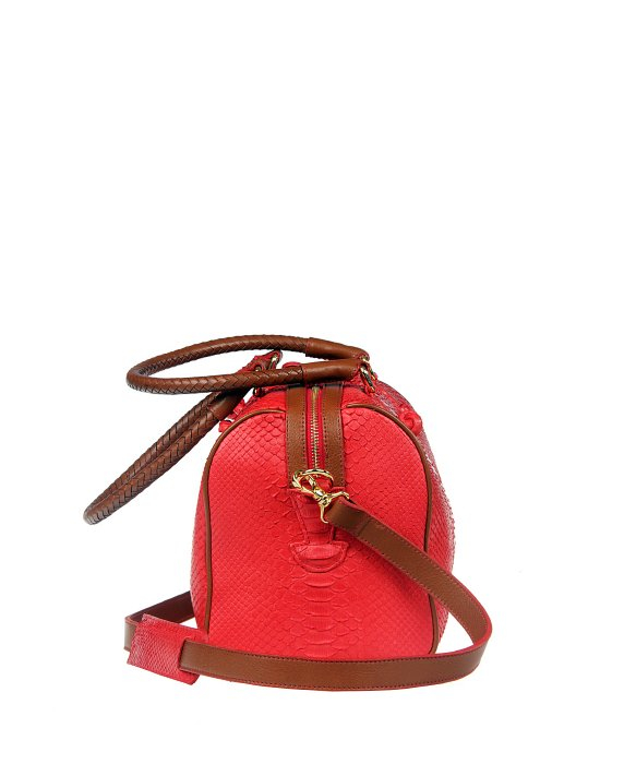 Cashhimi Tampa Python Bowling Bag in Red | Lyst  