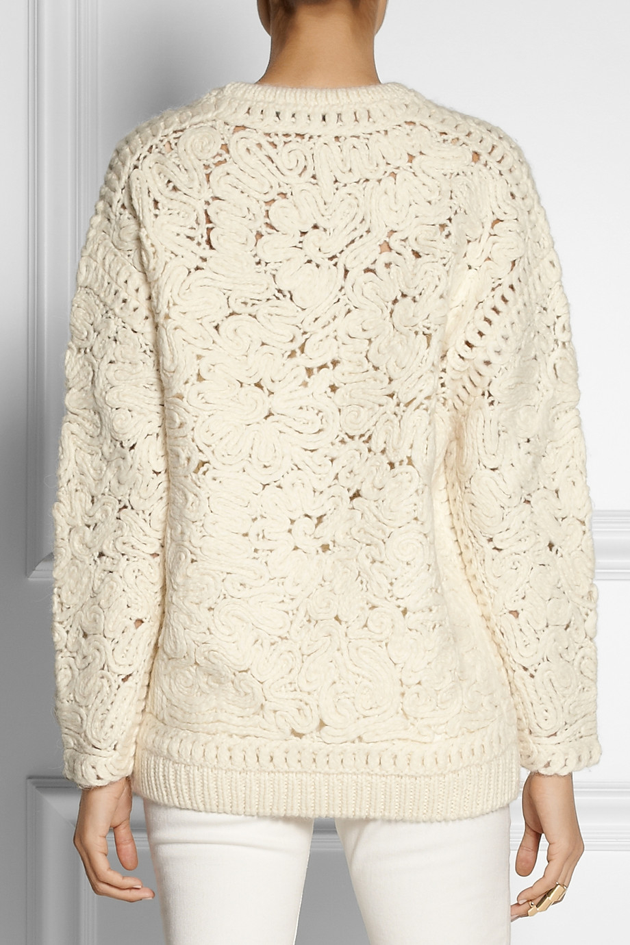 Lyst - Stella Mccartney Crochet-Knit Sweater in White