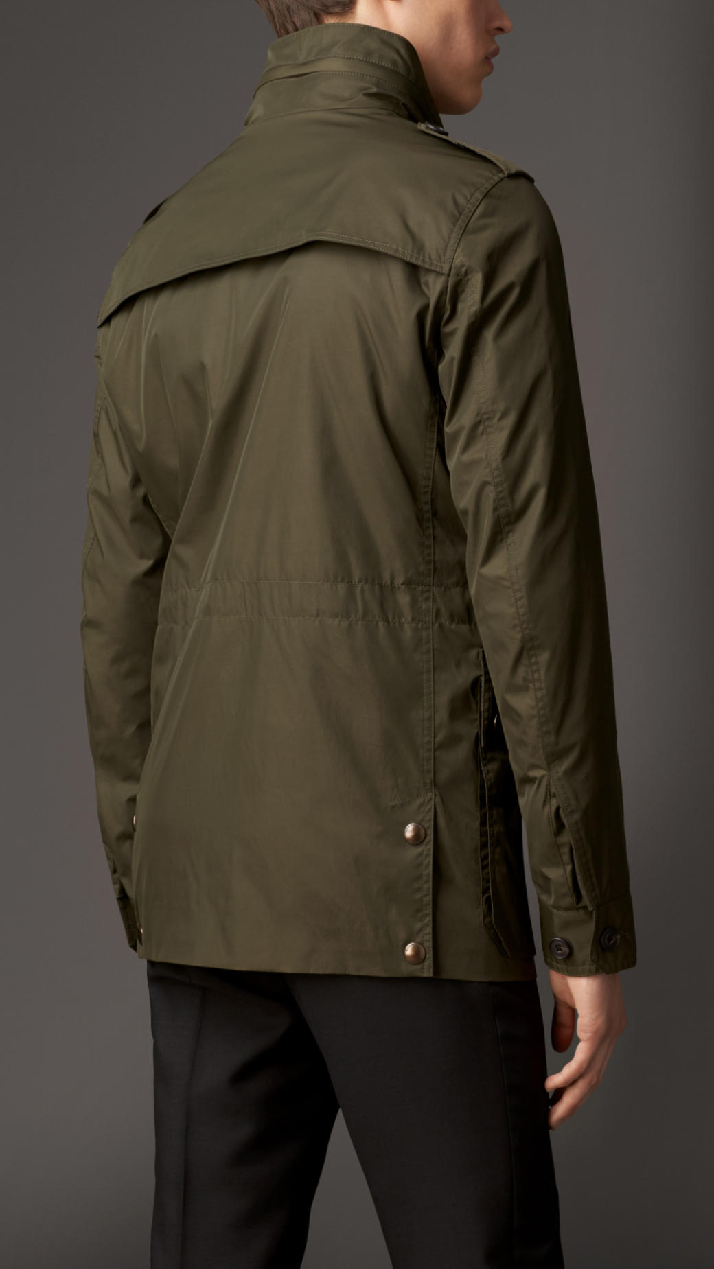 Burberry Technical Cotton Field Jacket in Green for Men | Lyst