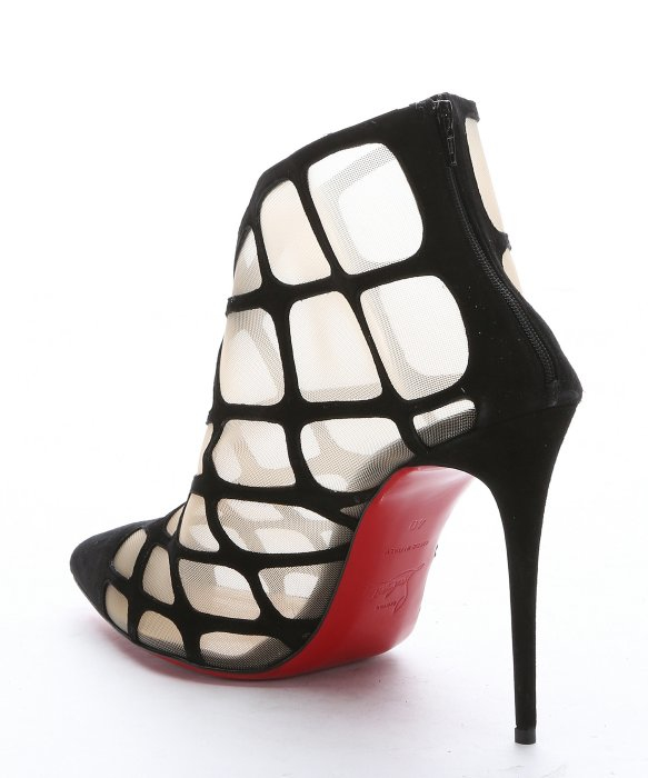 christian louboutin araknene suede and mesh ankle boots christian louboutin araknene suede and mesh ankle boots