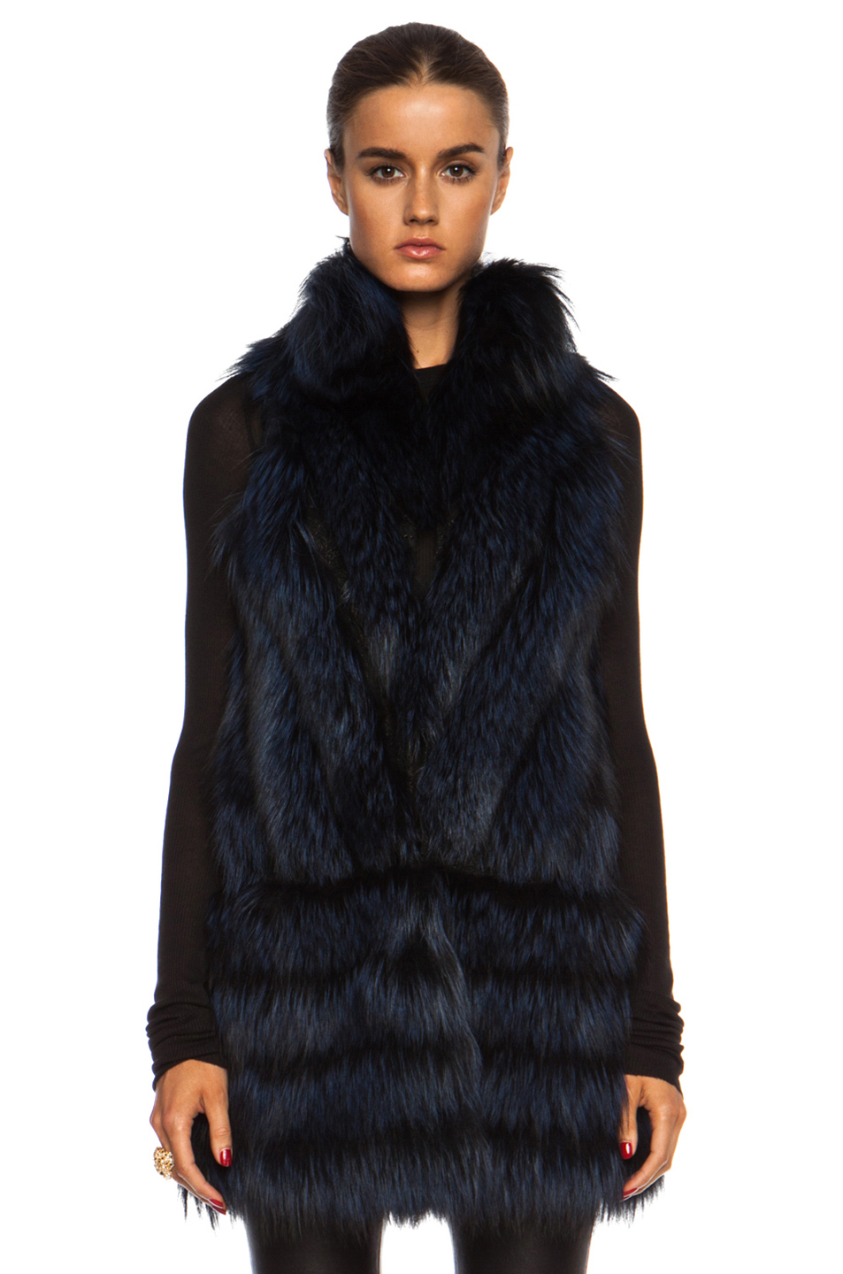 J Mendel Zip Front Reversible Mink Fur Jacket In Black Lyst