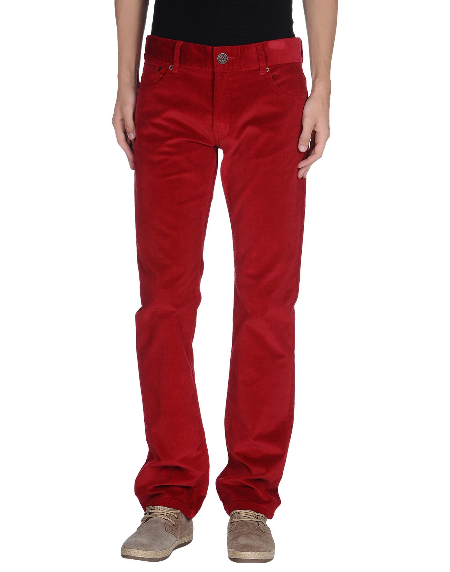 red casual pants