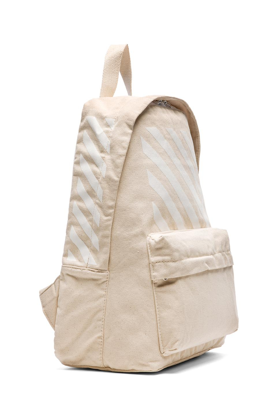 Off-white c/o virgil abloh Canvas Backpack in White for Men | Lyst