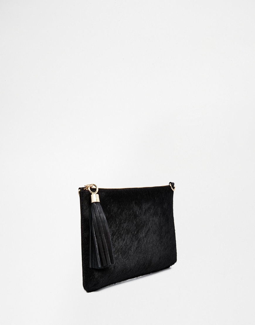 Lyst Urbancode Leather Pony Detail Clutch Bag With Optional Lyst Urbancode Leather Pony Detail Clutch Bag With Optional Shoulder Strap In Black