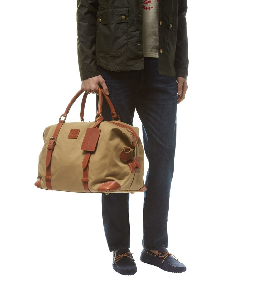 barbour canvas holdall