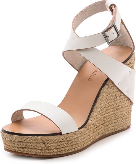 See By Chloé Espadrille Wedges in White | Lyst