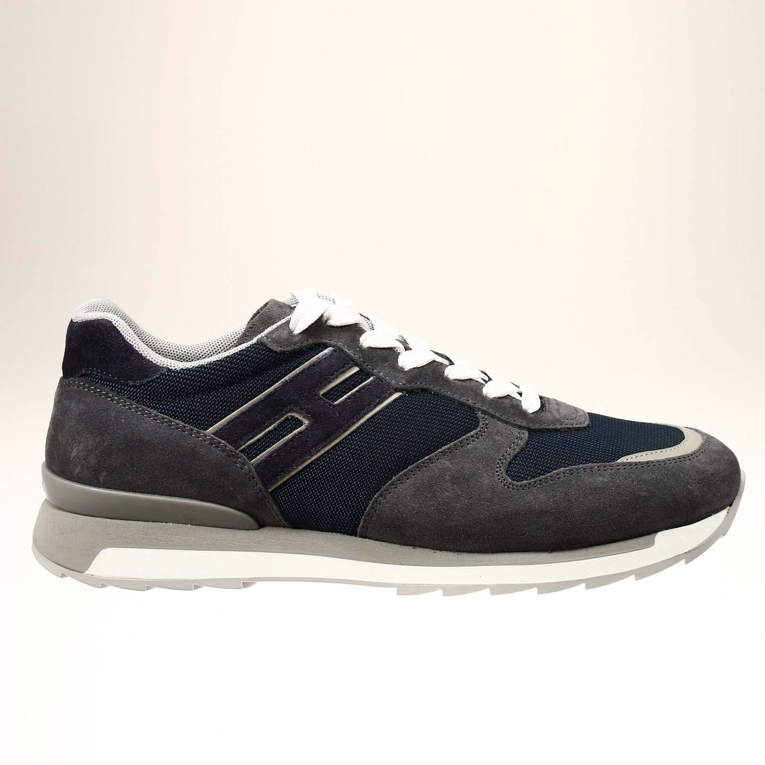 Lyst - Hogan Sneakers Rebel Suede E Nylon Running Shoes in Gray for Men