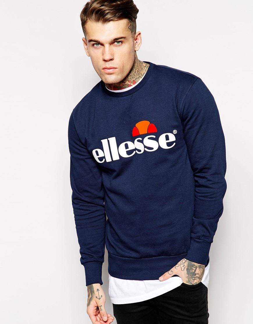 Lyst Ellesse Sweatshirt With Logo in Blue for Men 