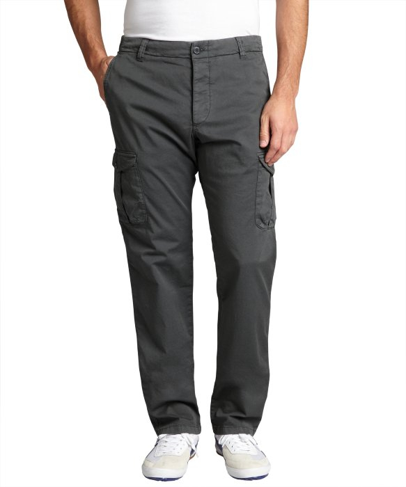 Lyst - Armani Charcoal Cotton Blend Cargo Pants in Gray for Men