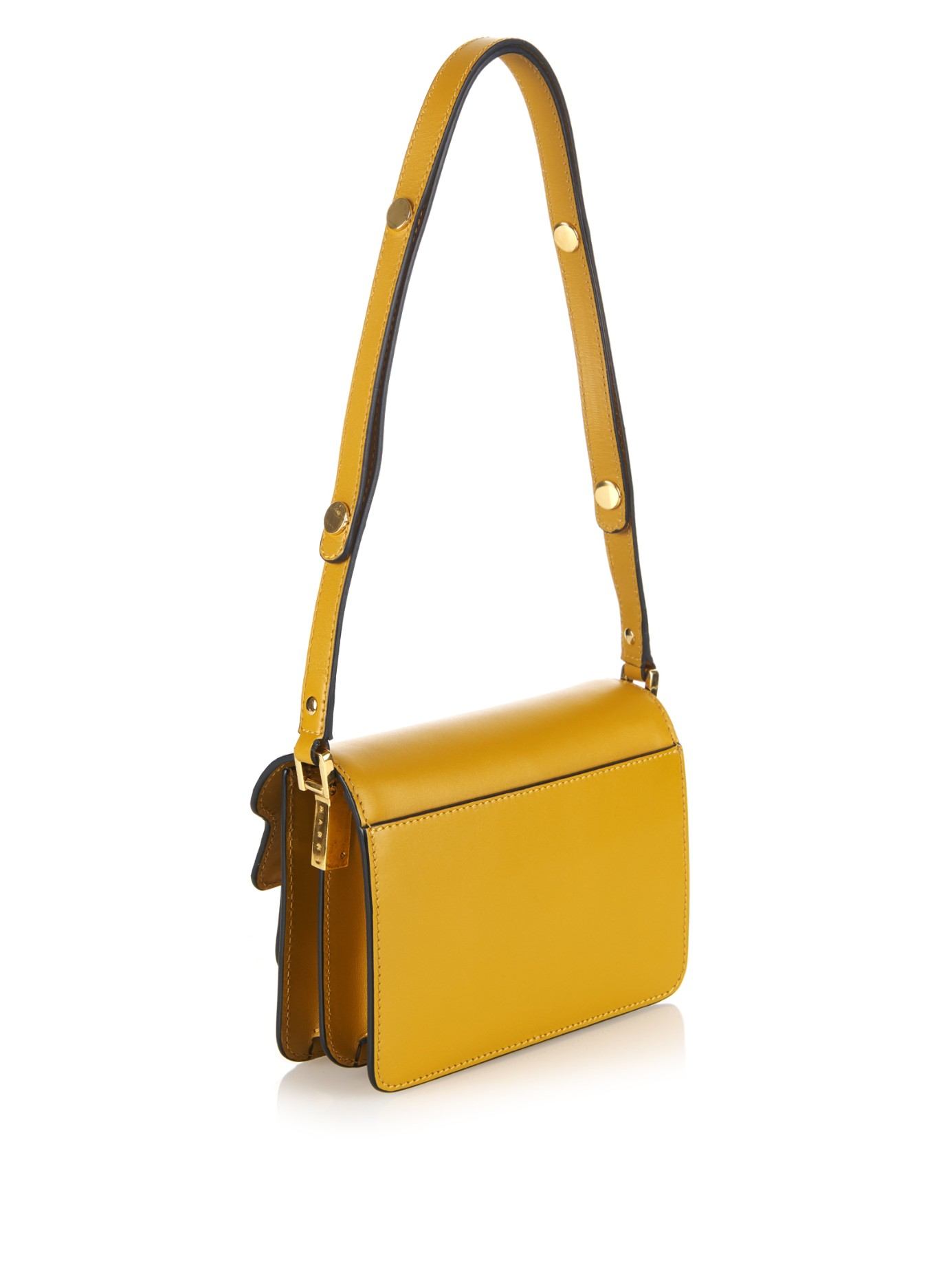Lyst Marni Trunk Mini Leather Shoulder Bag in Yellow