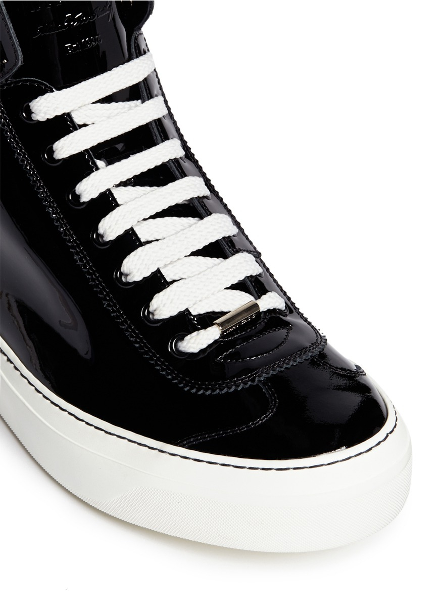 Lyst - Jimmy Choo Patent Leather Sneakers in Black for Men