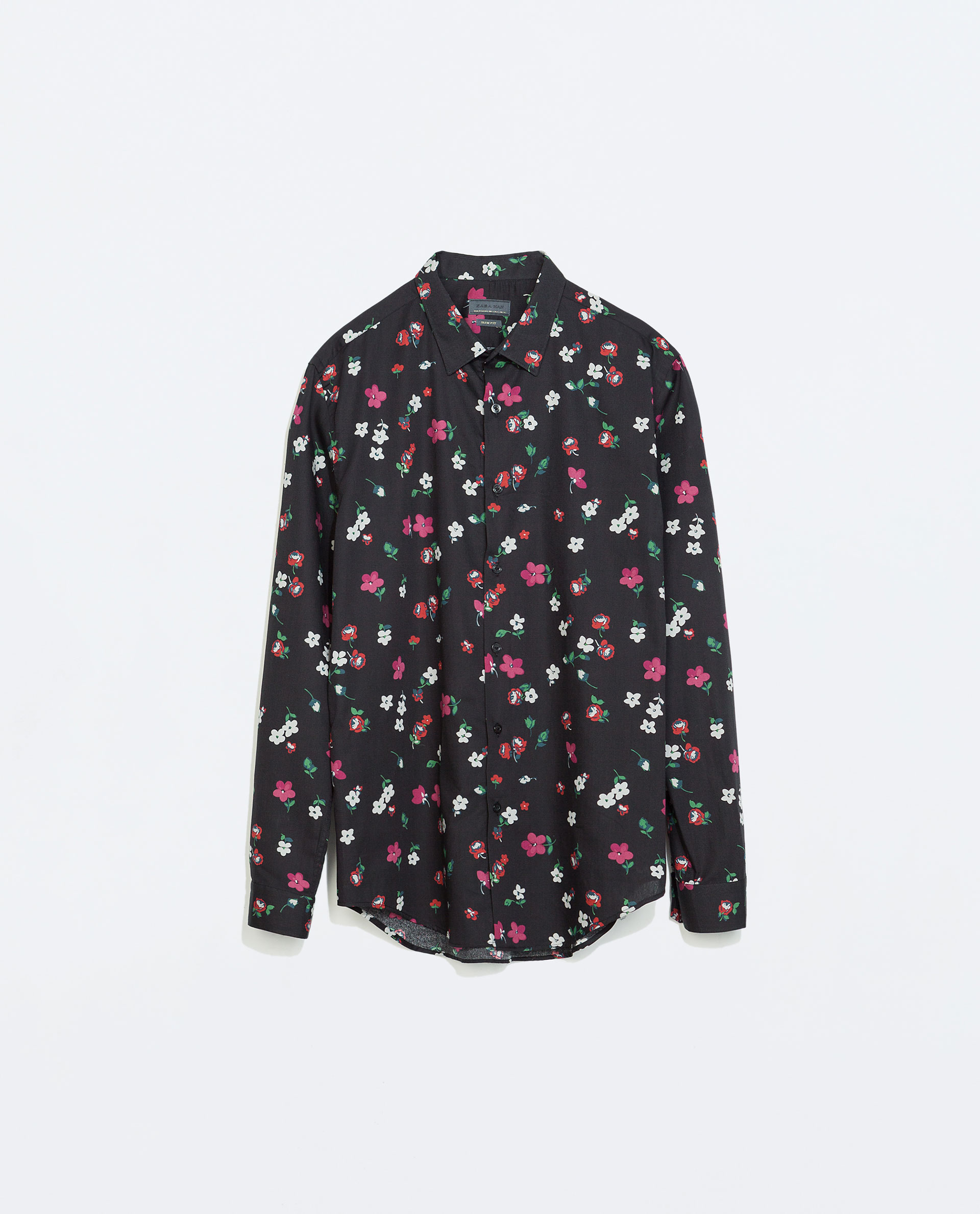 men's black floral shirt