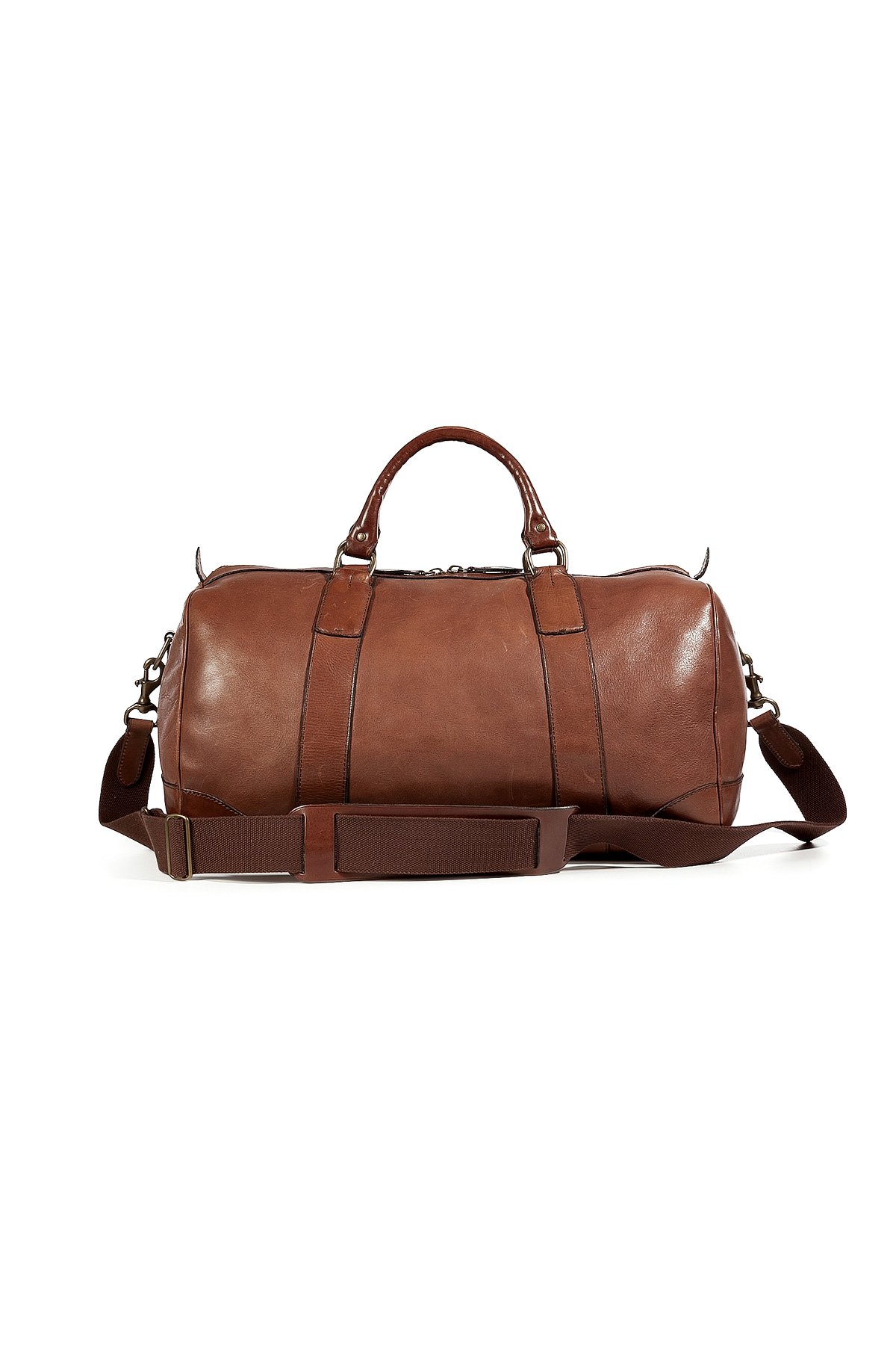 Polo ralph lauren Leather Overnight Duffle Bag in Brown for Men | Lyst