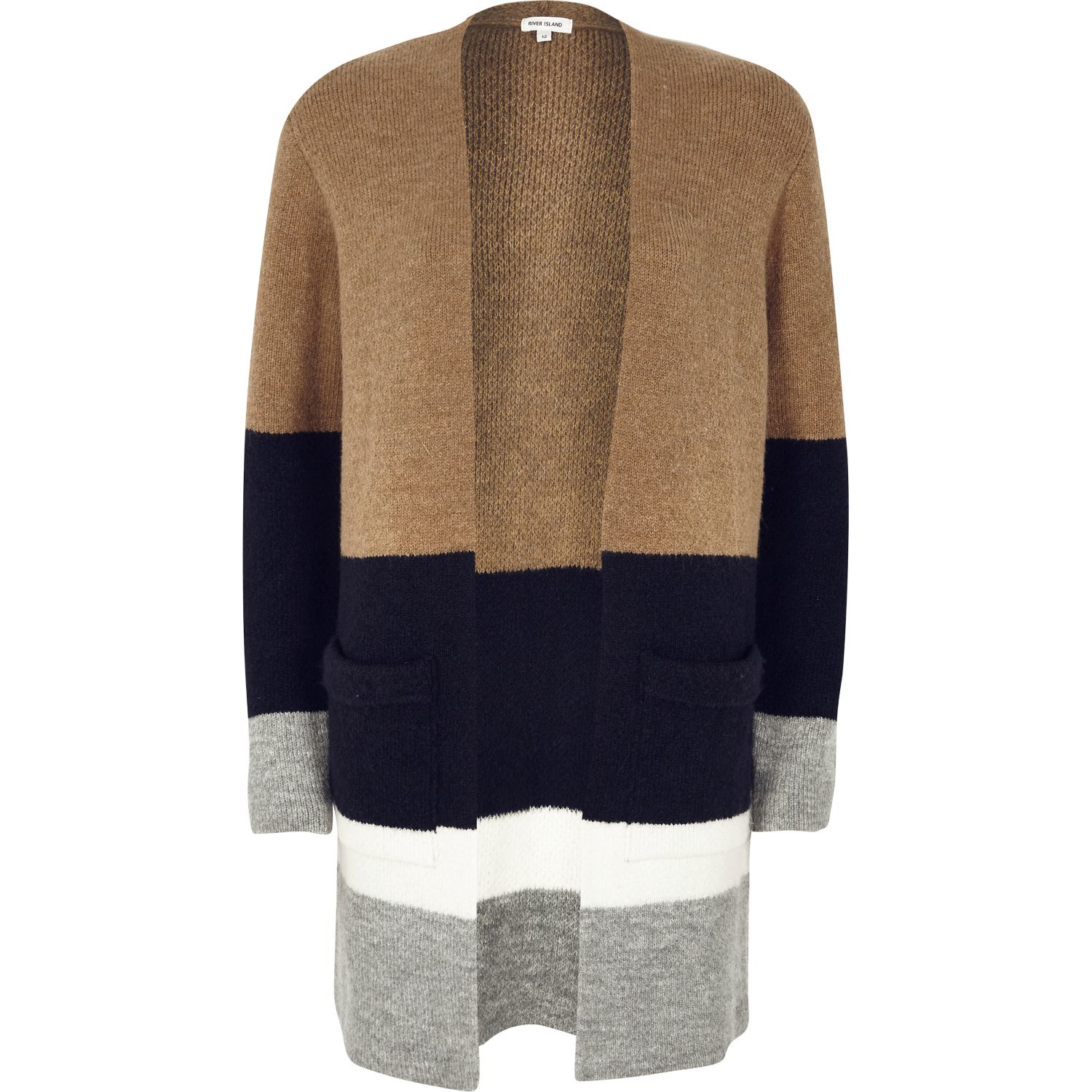 river island colour block cardigan