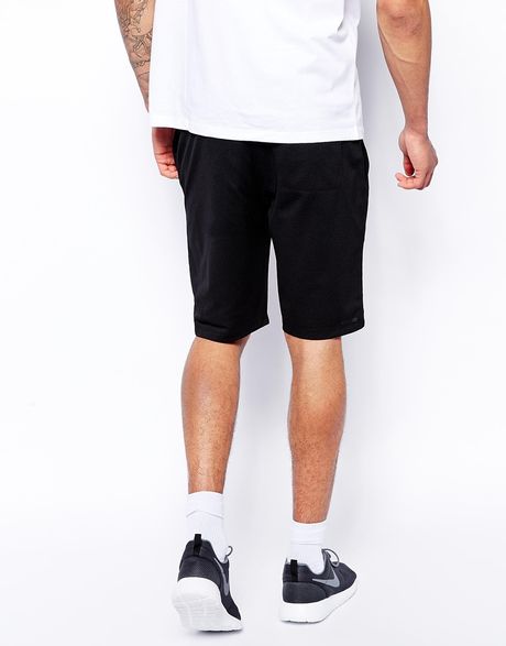 Asos Jersey Shorts In Mesh With Basketball Print in Black for Men | Lyst