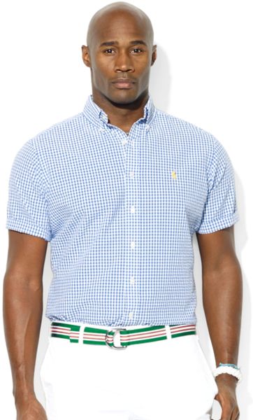 Polo Ralph Lauren Polo Big and Tall Gingham Checked Seersucker Shirt in ...