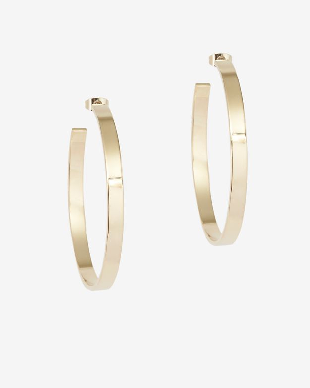 Lyst Paige Novick Large Flat Hoop Earrings In Metallic Gallery