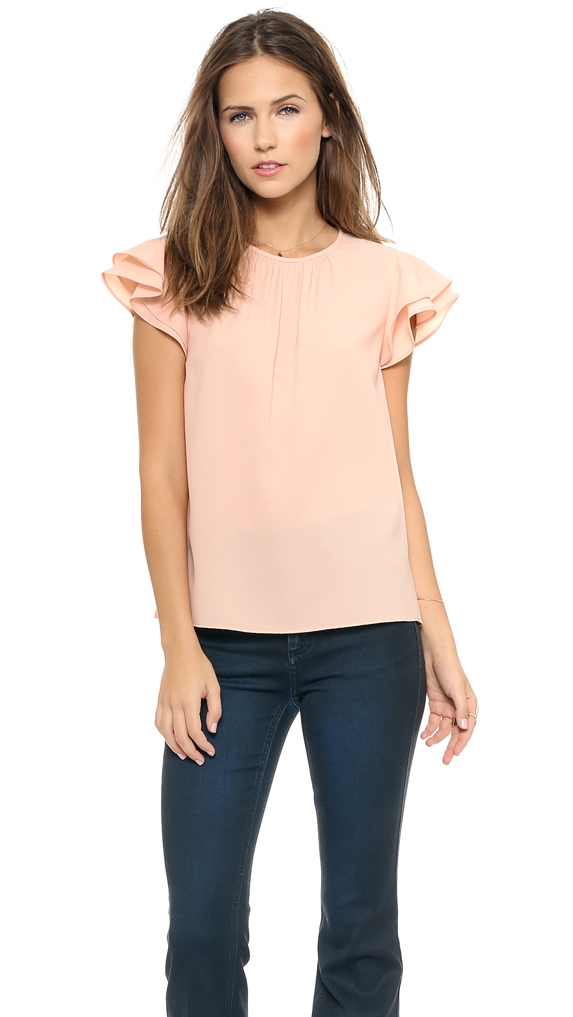 Lyst - Shoshanna Laura Blouse Blush in Pink