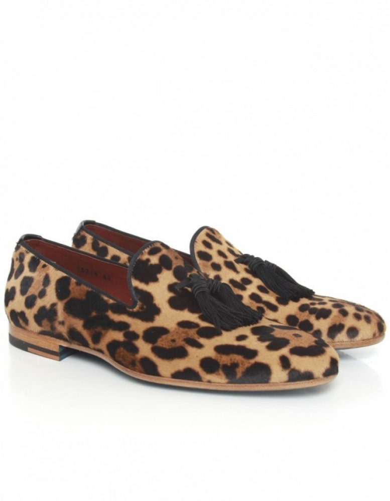 Lyst - Saks Fifth Avenue Leopard Print Loafers for Men