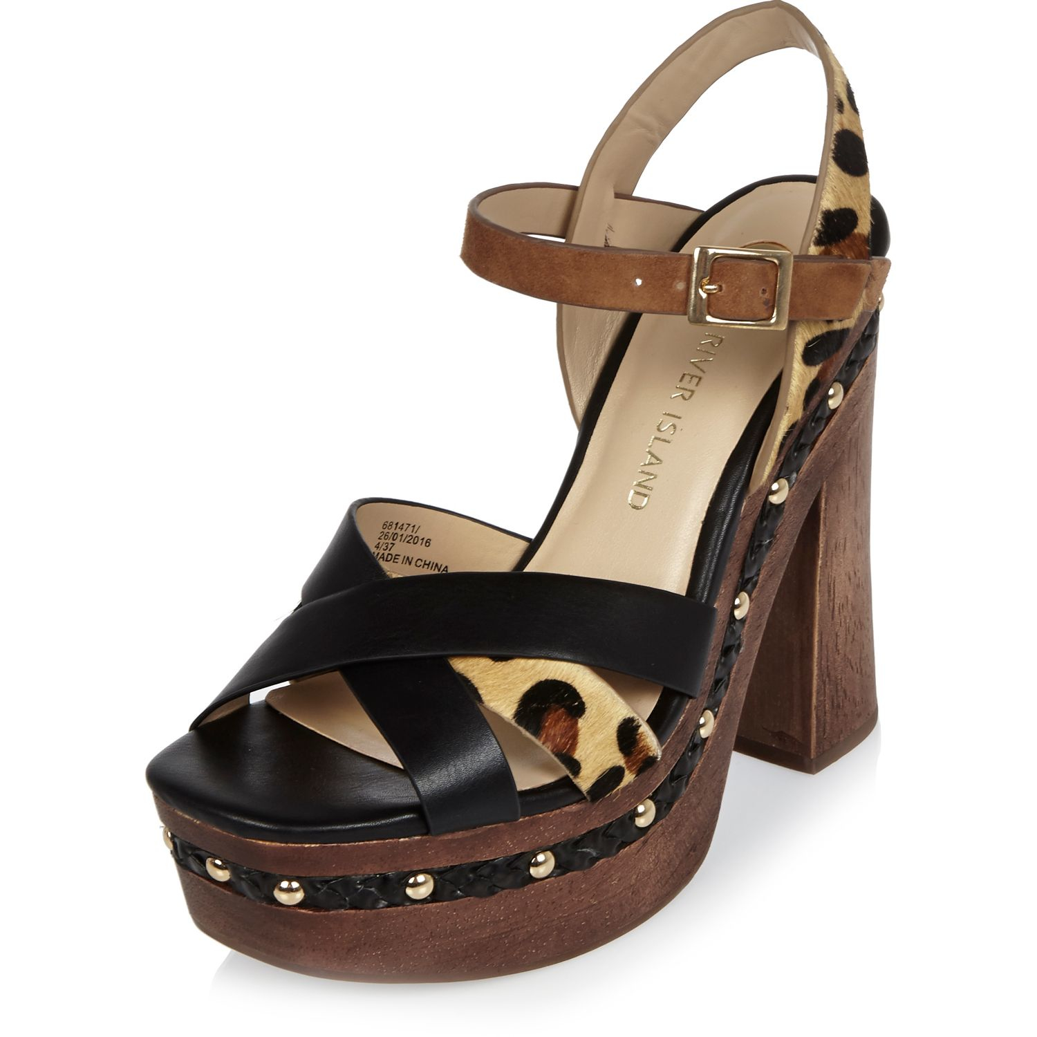 river island black high heels