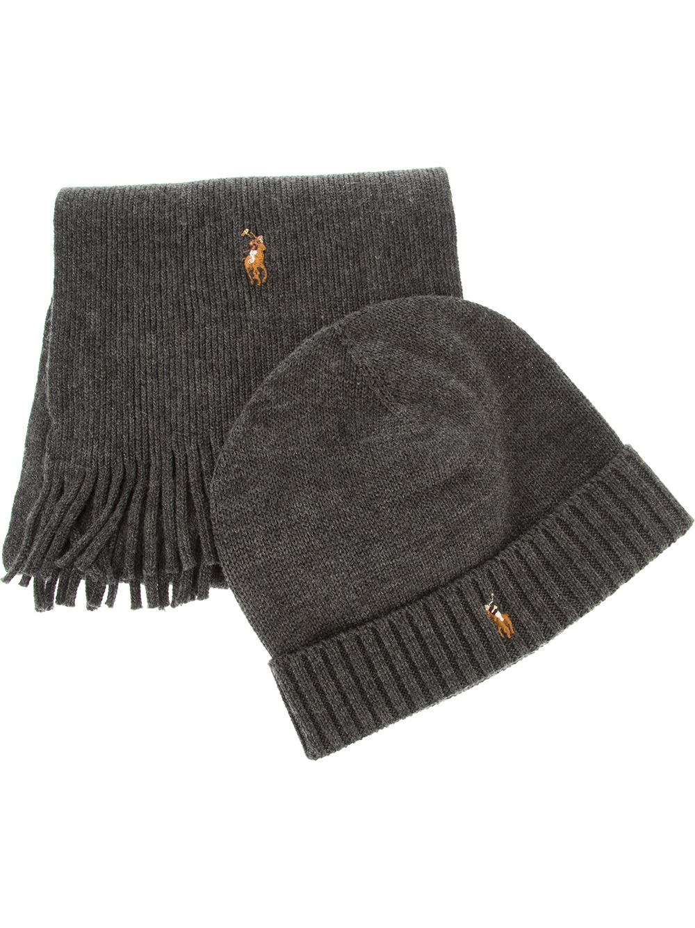 ralph lauren men's hat scarf set