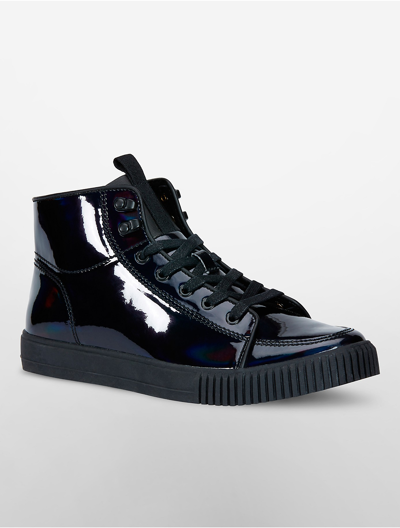 Mens Shoes Calvin Klein Jeans Jenson Black/Black Iridescent/Canvas Mens Shoes Calvin Klein Jeans Jenson Black/Black Iridescent/Canvas