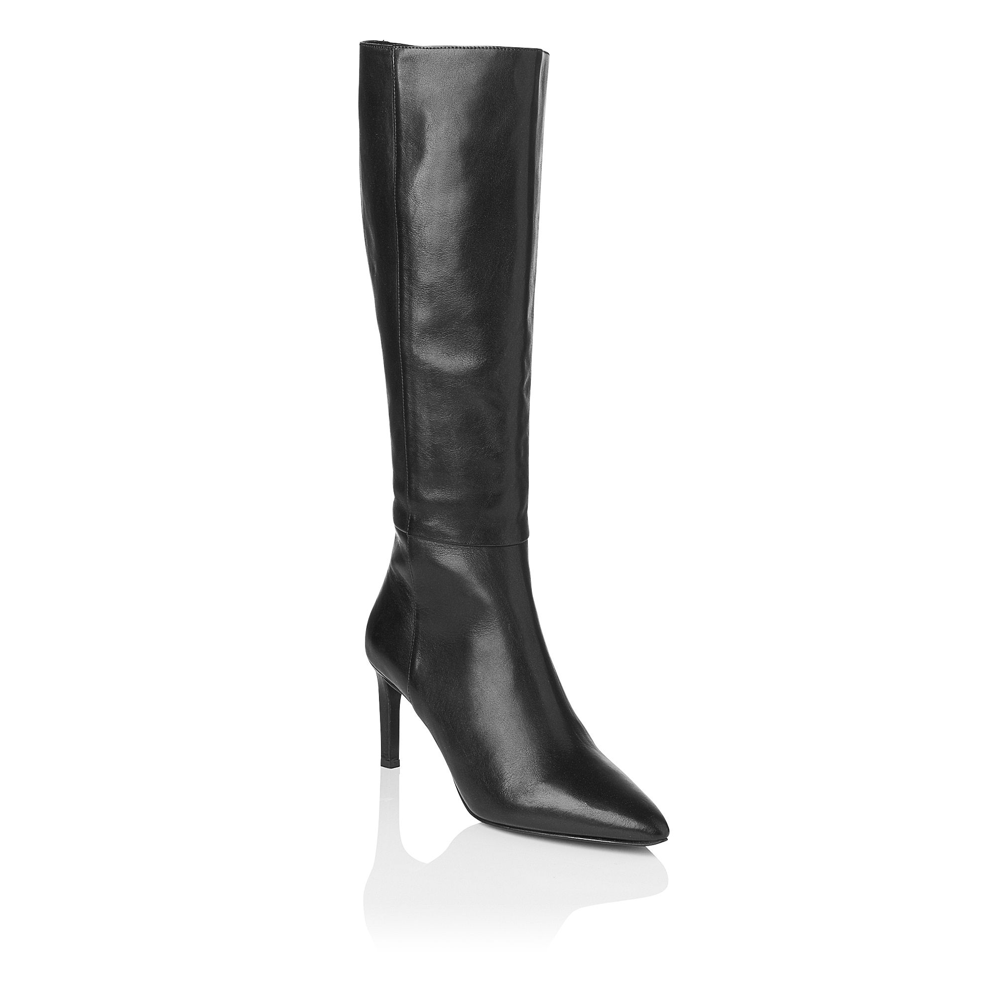 L.k.bennett Romy High Heeled Leather Knee High Boots in Black | Lyst