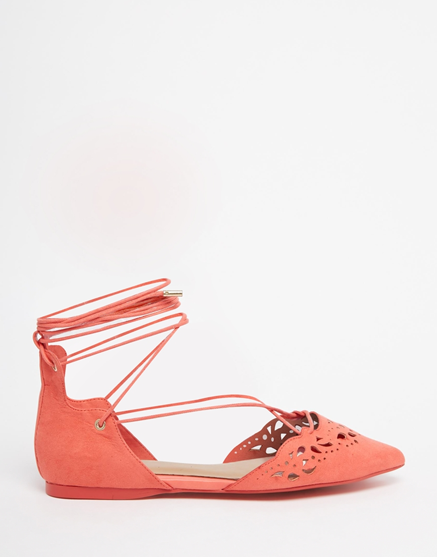 pink lace flats