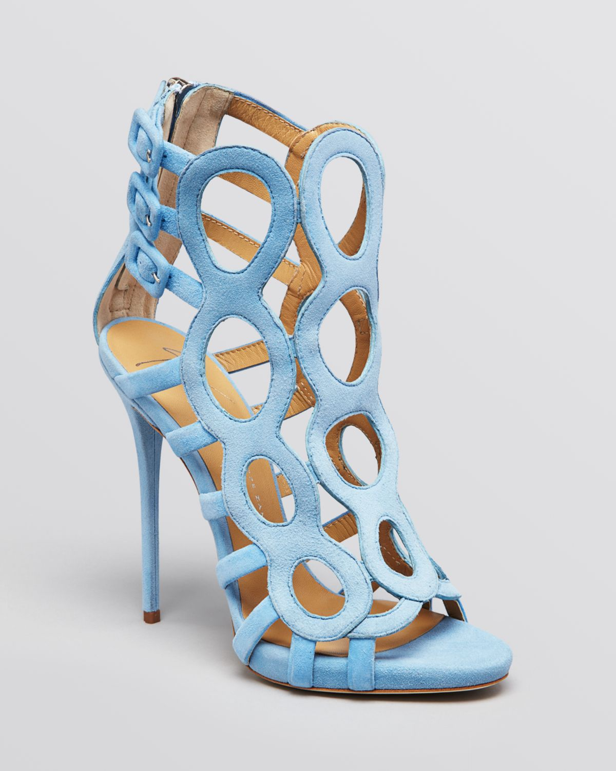 pale blue strappy heels