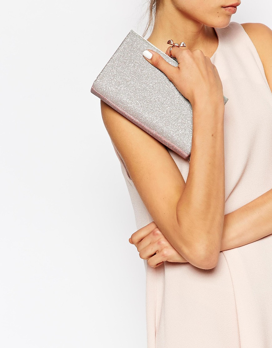 ted baker cream clutch