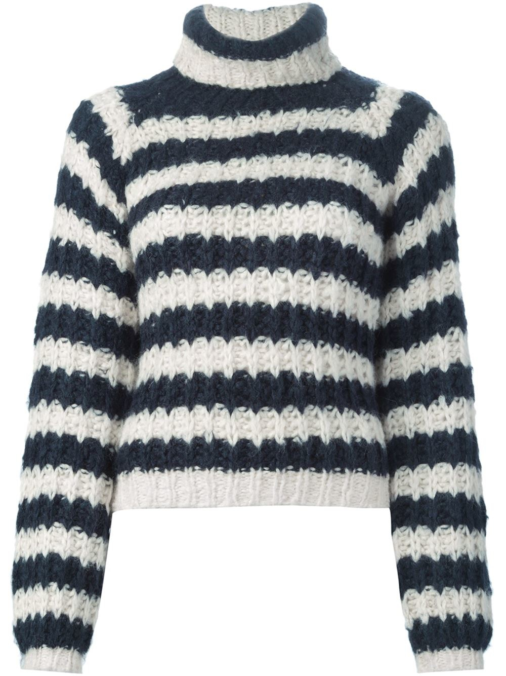 Chloe Striped Hand-knit Jumper in Blue Lyst