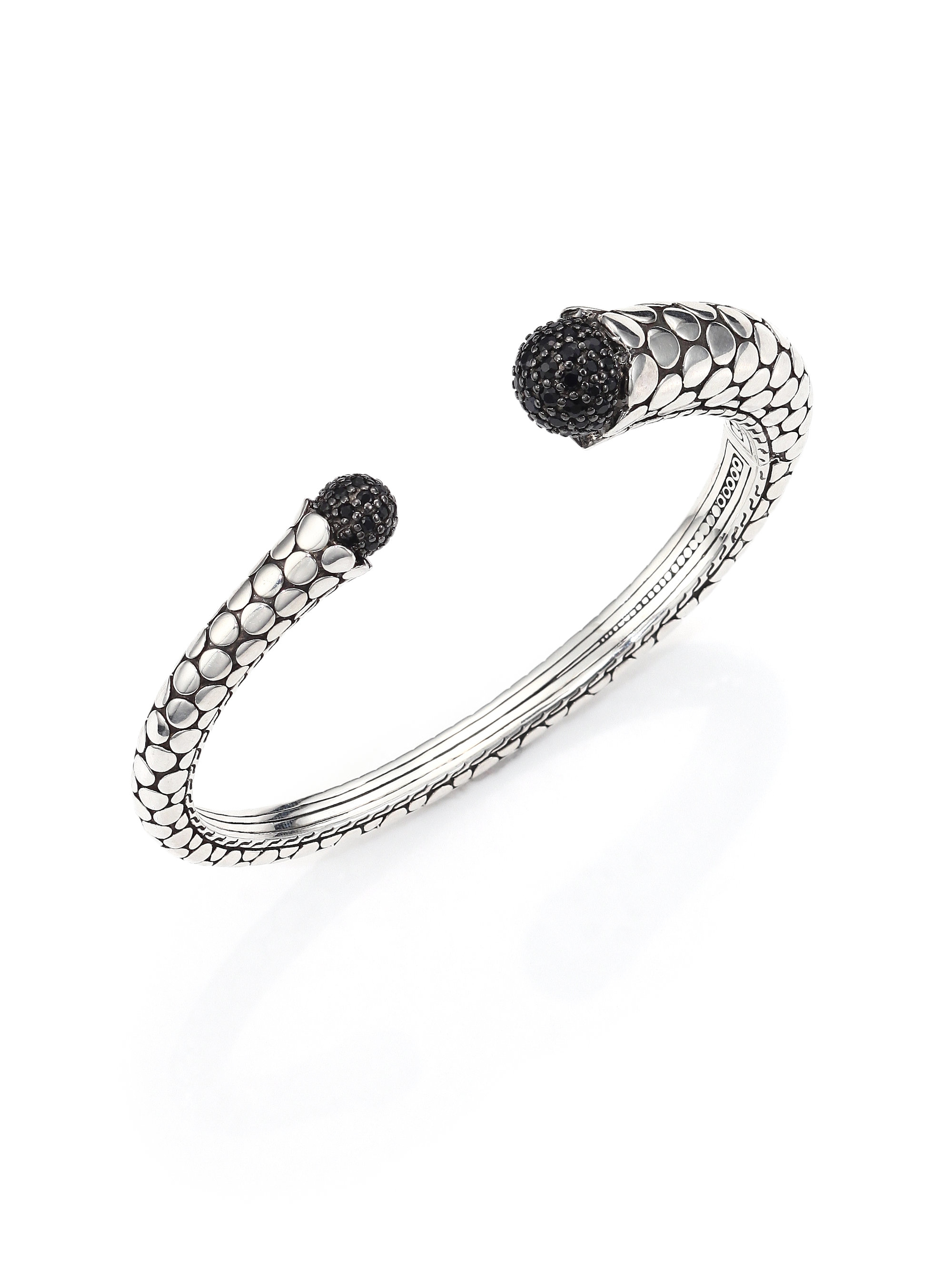 John hardy Dot Black Sapphire & Sterling Silver Contour Kick Cuff