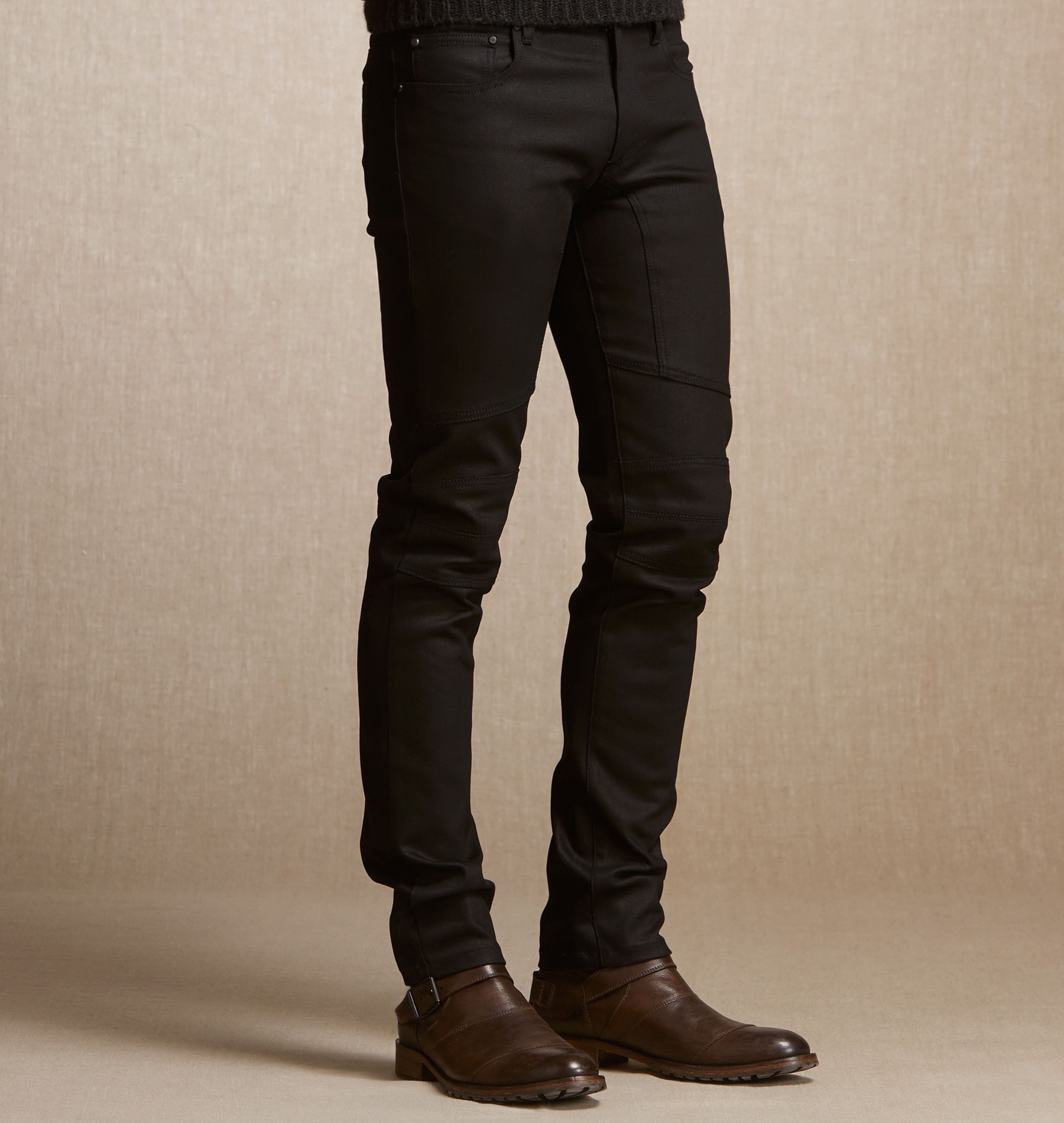 Belstaff Elmbridge Slim Fit Jeans In Black Raw Stretch Denim in Black ...