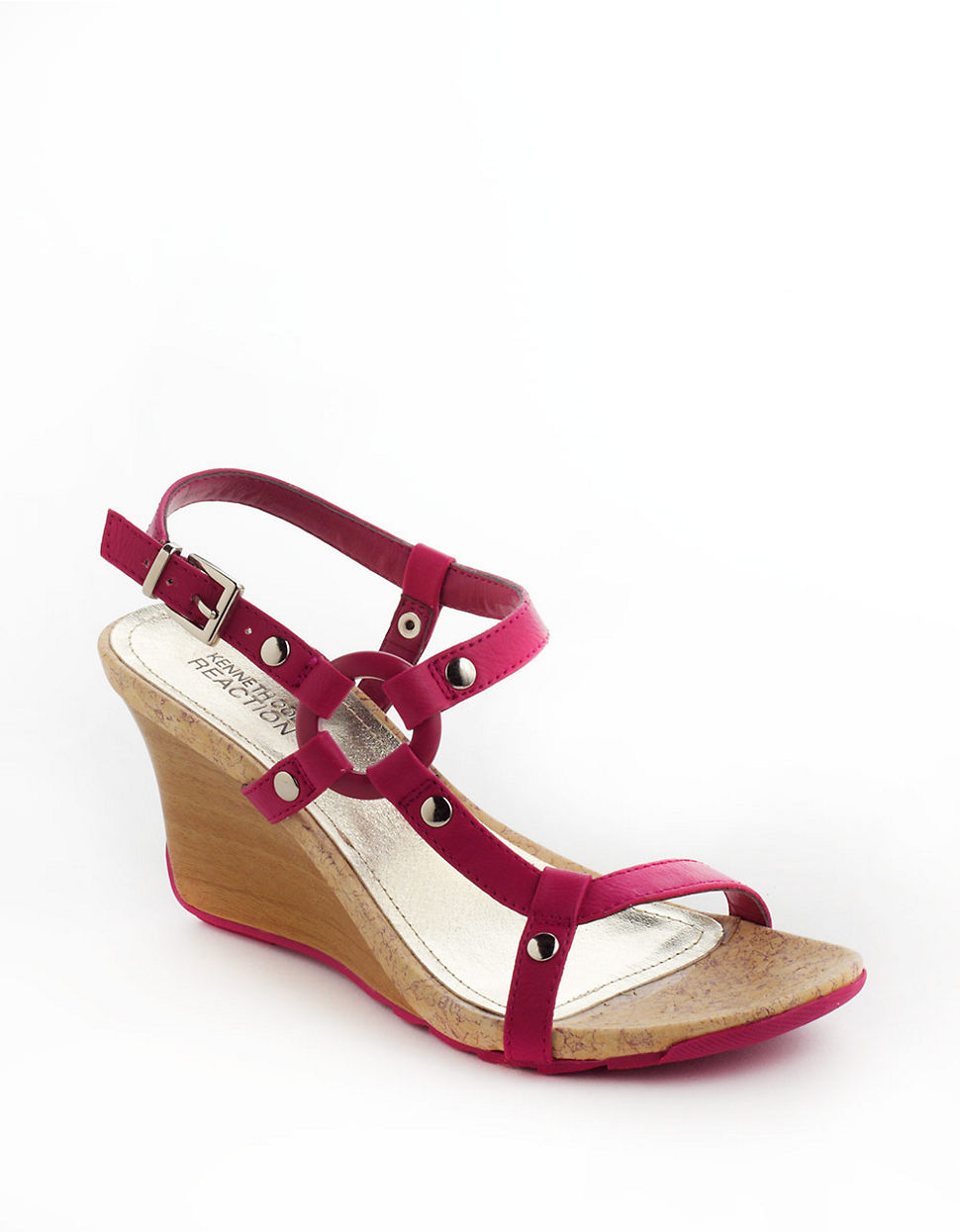 Kenneth Cole Reaction Cedar Curve Platform Wedge Sandals In Pink Lyst 1605