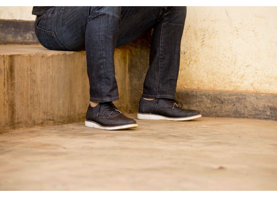 denim brogues