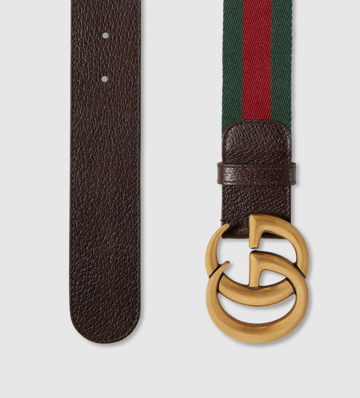 Lyst - Gucci Web Belt With Double G Buckle in Metallic