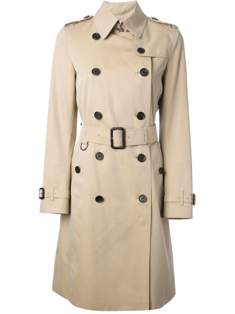 Lyst - Burberry Double-breasted Trench Coat in Natural