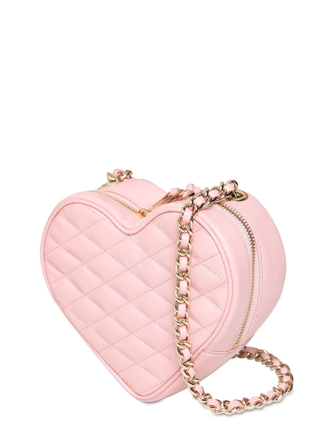 Lyst - Rebecca Minkoff Heart Quilted Leather Shoulder Bag in Pink