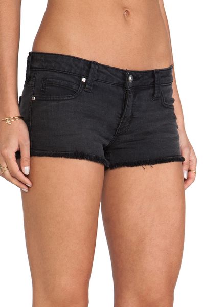 Frankie B. Jeans Summer Girl Short in Black | Lyst