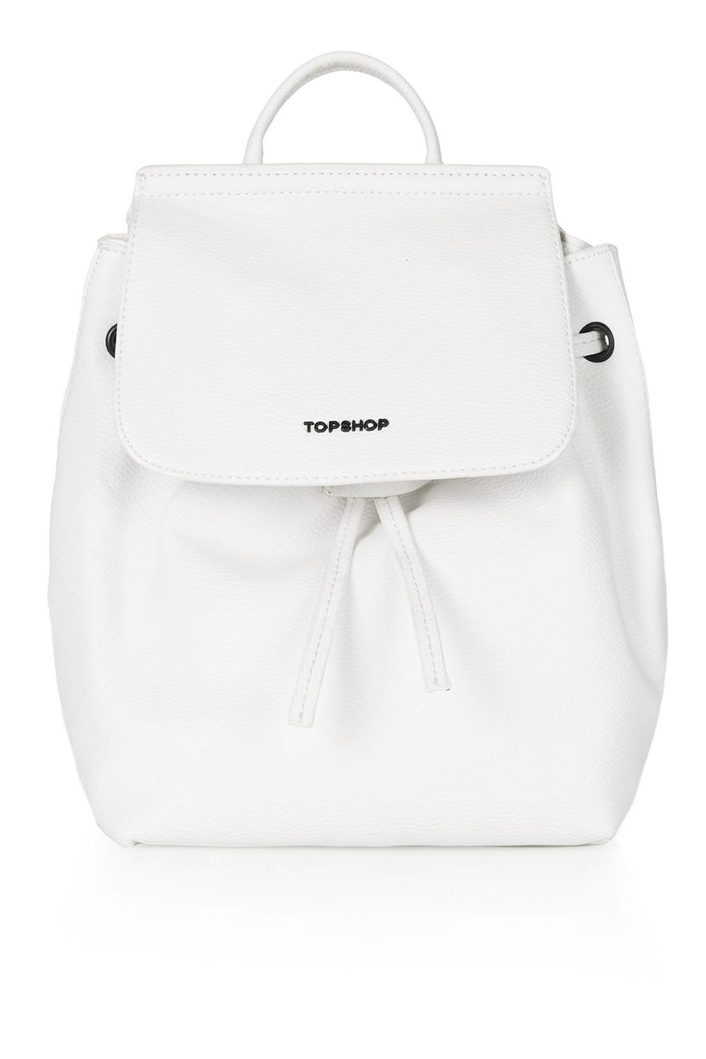 Topshop Mini Textured Backpack in White | Lyst