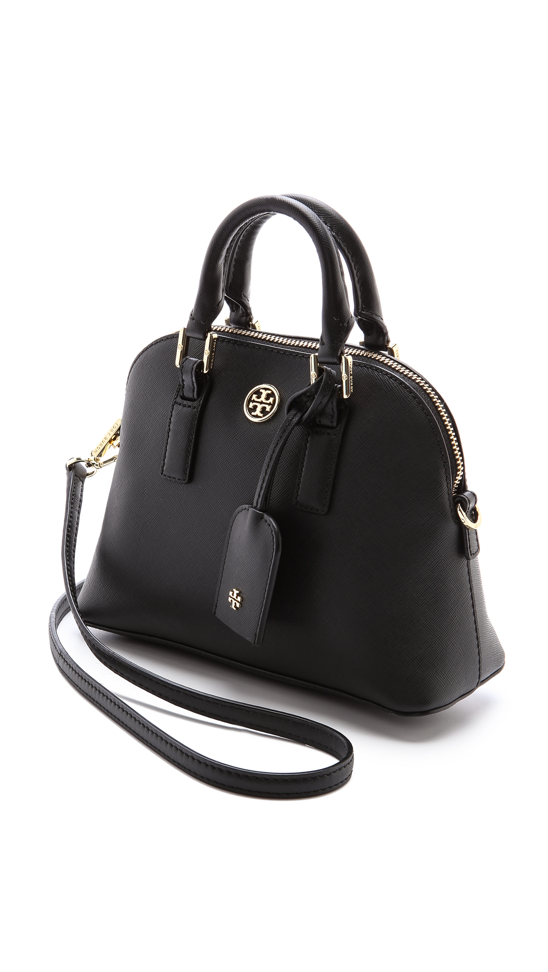 Tory burch Robinson Mini Dome Satchel - Jelly Blue in Black | Lyst