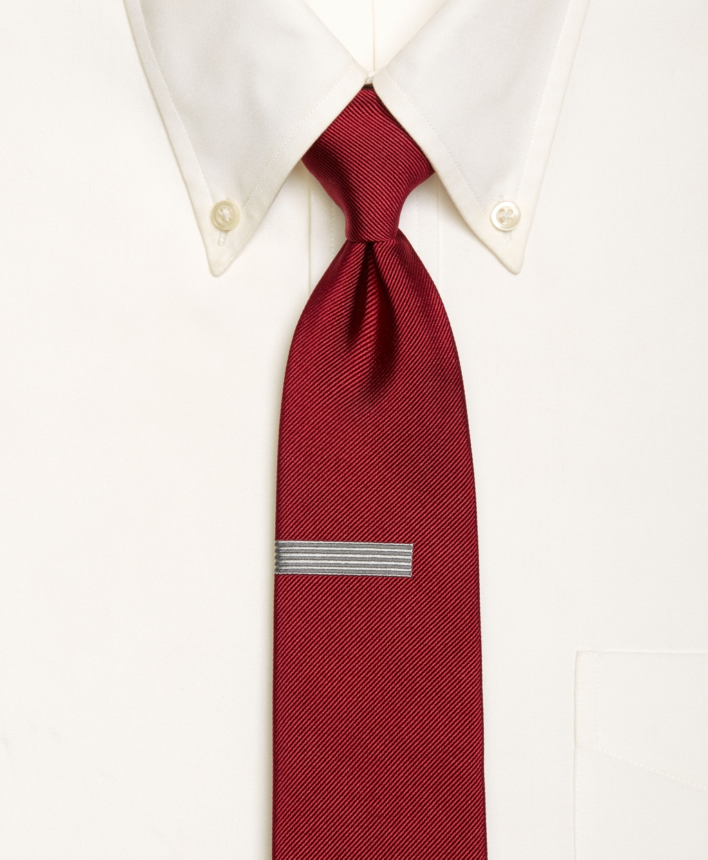 Brooks brothers Tie Bar Slim Tie in Red for Men (Burgundy) | Lyst