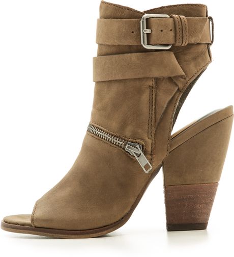 Dolce Vita Nayla Open Toe Booties Moss in Brown (Moss) | Lyst